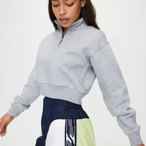TNA Aritzia Cozy Fleece 1/4 Zip Sweatshirt set active alo aerie skims rhone